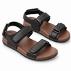 Dark Brown Double Strap Sandals for Men