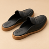 ZORVEN Pebbled Penny Loafer Mules