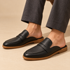 ZORVEN Pebbled Penny Loafer Mules