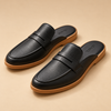 ZORVEN Pebbled Penny Loafer Mules