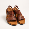 Classic Tan Buckle Sandals for Men