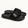 Black Wide Strap Slides for Men