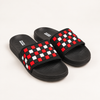 Black Red & White Checkered Slides for Men