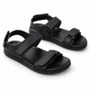 Zorven Metro Black Comfort Sandals