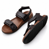 Dark Brown Double Strap Sandals for Men