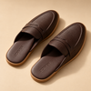ZORVEN Pebbled Penny Loafer Mules