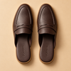 ZORVEN Pebbled Penny Loafer Mules
