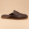 ZORVEN Pebbled Penny Loafer Mules