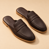 ZORVEN Pebbled Penny Loafer Mules