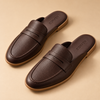 ZORVEN Pebbled Penny Loafer Mules
